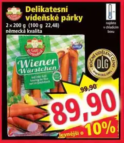 Norma DELIKATESNÍ VÍDEŇSKÉ PÁRKY nabídka