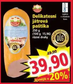 Norma Delikatesní játrová paštika nabídka
