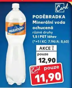 Kaufland PODĚBRADKA minerální voda ochucená nabídka