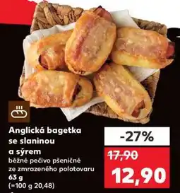 Kaufland Anglická bagetka se slaninou a sýrem nabídka