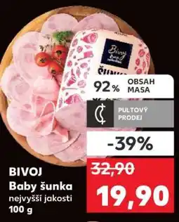 Kaufland BIVOJ Baby šunka nejvyšší jakosti 100 g nabídka