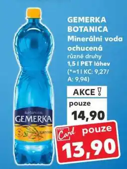 Kaufland GEMERKA BOTANICA Minerální voda ochucená nabídka