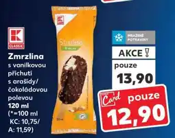 Kaufland Zmrzlina s vanilkovou příchutí s arašídy/čokoládovou polevou nabídka
