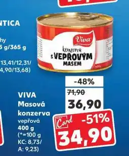 Kaufland VIVA Masová konzerva vepřová nabídka