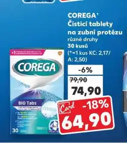 Kaufland COREGA Čistící tablety na zubní protézu nabídka