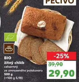 Kaufland BIO žitný chléb celozrnný nabídka