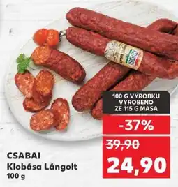 Kaufland CSABAI Klobása Lángolt nabídka