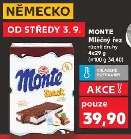 Kaufland MONTE Mléčný řez nabídka