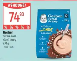 Globus Gerber dětská kaše různé druhy nabídka