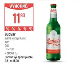 Globus Budvar světlé výčepní pivo nabídka