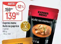 Globus EXPRES MENU Kuře na paprice nabídka