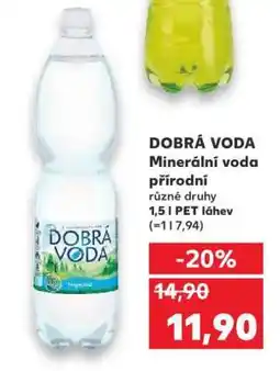Kaufland DOBRÁ VODA Minerální voda přírodní nabídka