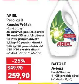 Kaufland ARIEL Prací gel/kapsle/prášek nabídka