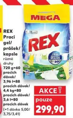 Kaufland REX Prací gel/ prášek/kapsle nabídka