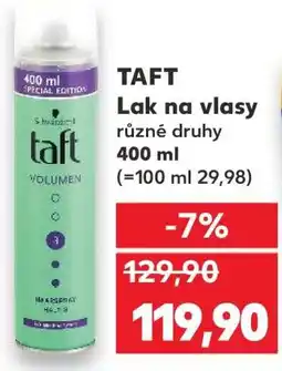 Kaufland Taft lak na vlasy nabídka