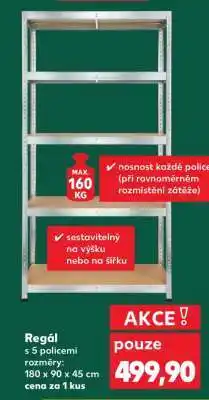 Kaufland Regál s 5 policemi nabídka