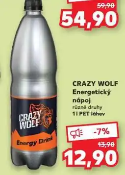 Kaufland CRAZY WOLF Energetický nápoj nabídka