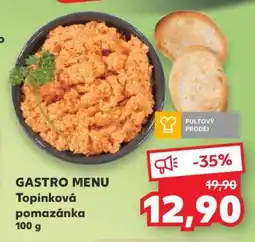 Kaufland GASTRO MENU Topinková pomazánka nabídka