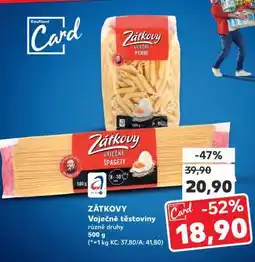 Kaufland Zátkovy vaječné těstoviny nabídka