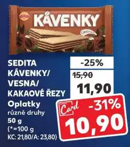 Kaufland SEDITA KÁVENKY/VESNA/ KAKAOVÉ ŘEZY nabídka