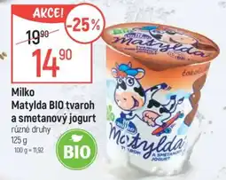 Globus Milko Matylda BIO Tvaroh a smetanový jogurt nabídka