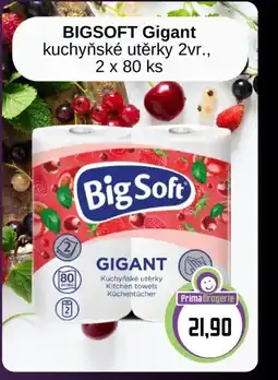 Prima Drogerie BIGSOFT Gigant kuchyňské utěrky 2vr. nabídka