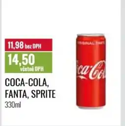 Ratio COCA-COLA, FANTA, SPRITE nabídka
