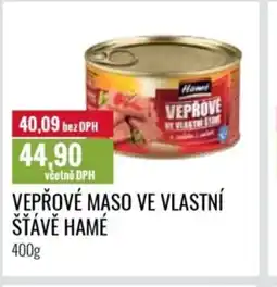 Ratio HAMÉ Vepřové maso ve vlastní šťávě nabídka