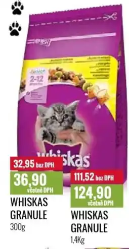 Ratio Whiskas granule nabídka