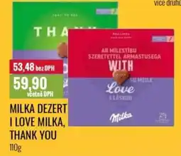 Ratio Milka dezert i love milka, Thank you nabídka