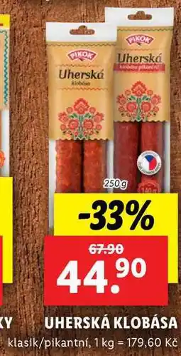 Lidl UHERSKÁ KLOBÁSA, 250 g nabídka
