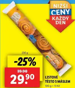 Lidl LISTOVÉ TĚSTO S MÁSLEM, 230 g nabídka