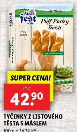 Lidl TYČINKY Z LISTOVÉHO TĚSTA S MÁSLEM, 125 g nabídka