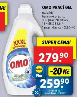 Lidl OMO PRACÍ GEL, 5 l/100 PD nabídka