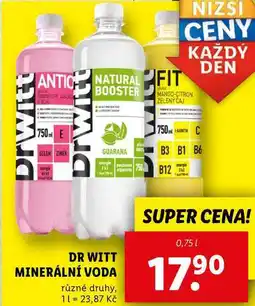 Lidl DR WITT MINERÁLNÍ VODA, 0,75 l nabídka