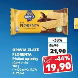 Kaufland Opavia zlaté florenta oplatky nabídka