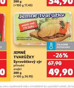 Kaufland Jemné tvarůžky syrovátkový sýr nabídka