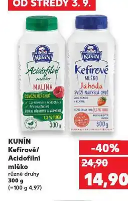 Kaufland Kunín acidofilní mléko nabídka