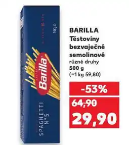 Kaufland Barilla těstoviny semolinové nabídka