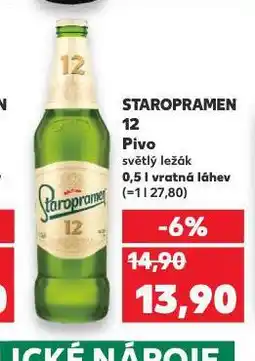 Kaufland Pivo staropramen nabídka