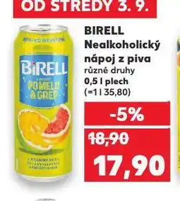 Kaufland Birell nealkoholické pivo nabídka