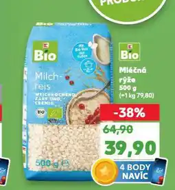 Kaufland Bio mléčná rýže nabídka