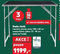 Kaufland Sada stolů nabídka