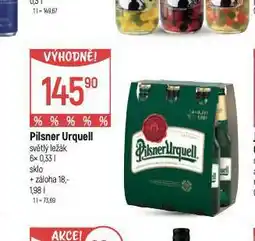 Globus Pivo pilsner urquell nabídka
