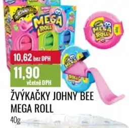 Ratio Žvýkačky Johny Bee mega roll nabídka