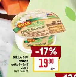 Billa BILLA BIO Tvaroh odtučněný 250 g nabídka