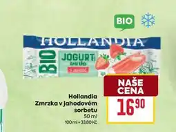 Billa Hollandia Zmrzka v jahodovém sorbetu 50 ml nabídka
