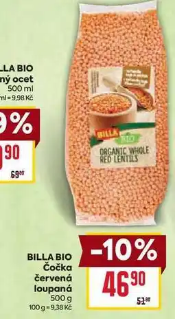 Billa BILLA BIO Čočka červená loupaná 500 g nabídka