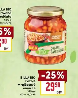 Billa BILLA BIO Fazole v rajčatové omáčce 370 ml nabídka