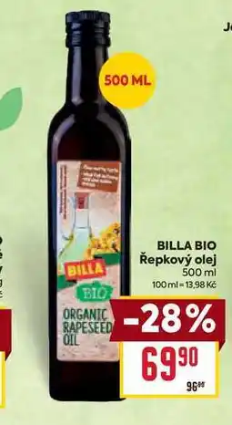 Billa BILLA BIO Řepkový olej 500 ml nabídka